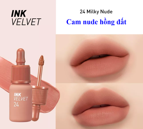Son kem Peripera Peri's Ink Velvet / Ink AIRY Velvet - Son bóng Water Bare Tint