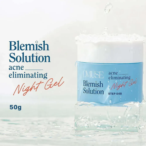 Kem dưỡng giảm mụn và ngăn ngừa mụn OMUSE - Blemish Solution Acne Eliminating Night Gel 50g