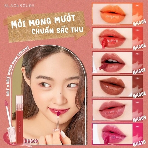 Son Kem Black Rouge bóng 𝗛𝗔𝗟𝗙 𝗡 𝗛𝗔𝗟𝗙 WATER (𝗚𝗟𝗢𝗪 & Velvet)