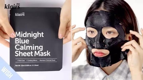 d561 - Mặt nạ làm dịu, giảm kích ứng, phục hồi da Klairs Mignight Blue Calming Sheet Mask 25ml