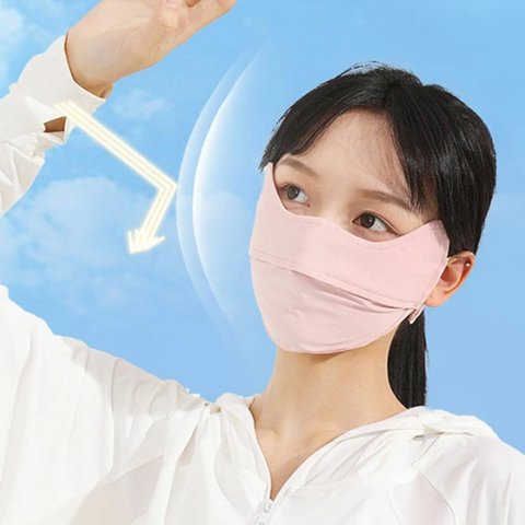 Khẩu Trang Vải Chống Tia UV, Chống Nắng Cao Cấp UPF50+ Bảo Vệ Da Mặt