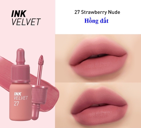 Son kem Peripera Peri's Ink Velvet / Ink AIRY Velvet - Son bóng Water Bare Tint