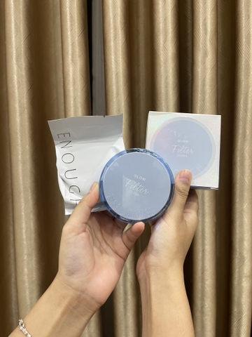 Phấn Nước Kèm Lõi Enough Glow Filter Cushion Giúp Làm Sáng Da, Phẳng Nếp Nhăn, Bảo Vệ Da Khỏi Tia UV Hàn Quốc 12g+12g