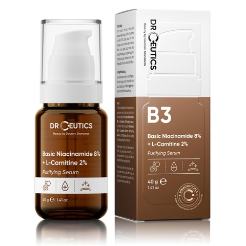 F537 - DRCEUTICS - Tinh chất làm trắng Basic Niacinamide 8% + L-Carnitine 2% Purifying Serum 40g
