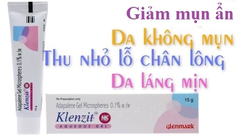 Kem mụn Gel trị mụn Klenzit MS giảm mụn sưng viêm, mụn ẩn, mụn đầu đen, giảm thâm Glenmark 15g