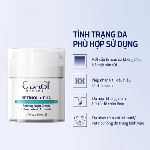 f413 - Kem dưỡng trẻ hóa, sáng da ban đêm Obagi Retinol + PHA Refining Night Cream 50ml