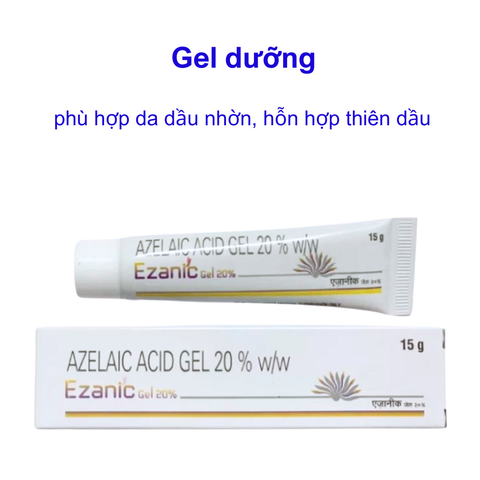 Gel  - Kem dưỡng Giảm mụn , Mờ Thâm , Dưỡng Sáng Da Ezanic 20% Azelaic Acid 15g