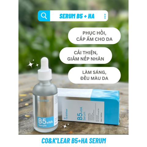 Serum B5 + HA dưỡng ẩm phục hồi Co & K’lear 50ml