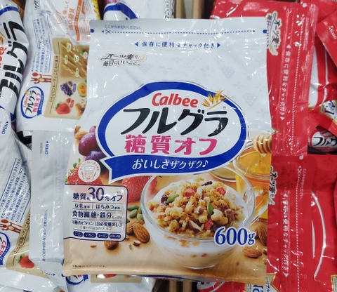Ngũ cốc trái cây Calbee 600g Nhật Bản Màu trắng