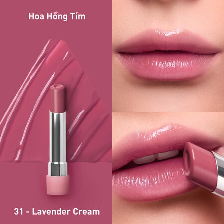Son Bóng Dưỡng Môi 3CE Glazy Lip Glow Dạng Thỏi Có Màu, Hàn Quốc