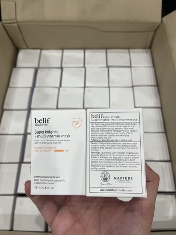 Mặt Nạ Ngủ Dưỡng Sáng, Cấp Ẩm & Phục Hồi Da Chuyên Sâu Belif Super Knight Multi Vitamin Mask Anh Quốc 75ml