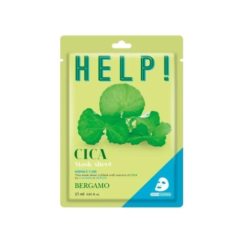 b536 - Bergamo - Combo 10M mặt nạ Help Mask Pack 25ml - Cica - Rau má
