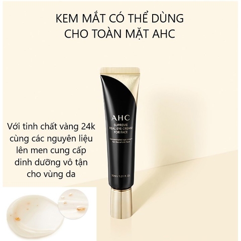 Kem Mắt AHC Ageless Real Eye Cream For Face 12ml