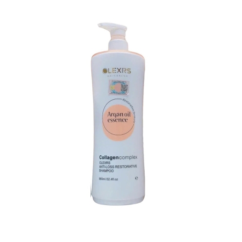 a90 - OLEXRS - (Mẫu mới 2025) Dầu gội / Dầu xả Hair Salon Argan Oil Collagen Complex 960ml