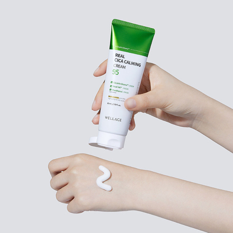 Kem dưỡng da WELLAGE - Phục Hồi Da - Real Cica Calming 95 Cream 80ml