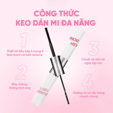 Keo Dán Mi 2 Đầu 4 Trong 1 JARY 4in1 Lash Bond & Remover 8g