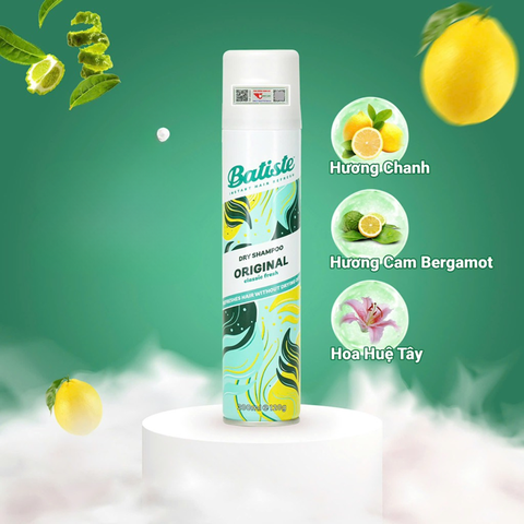 Dầu Gội Khô Batiste Dry Shampoo 200ml