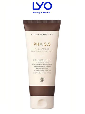 c567 - Sữa Rửa Mặt Tẩy Da Chết Byvibes Wonder Bath PHA 5.5 Sạch Sâu, Ngừa Mụn 150ml