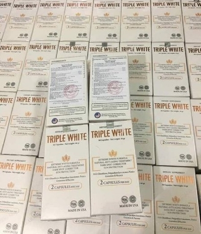 Viên Uống Trắng Da, Chống Nắng, Mờ Thâm Nám Triple White 50 Viên Mỹ
