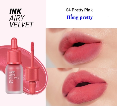 Son kem Peripera Peri's Ink Velvet / Ink AIRY Velvet - Son bóng Water Bare Tint