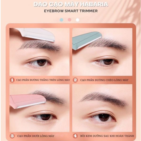 Set 3 dao cạo mày Habaria Eyebrow Smart Trimmer