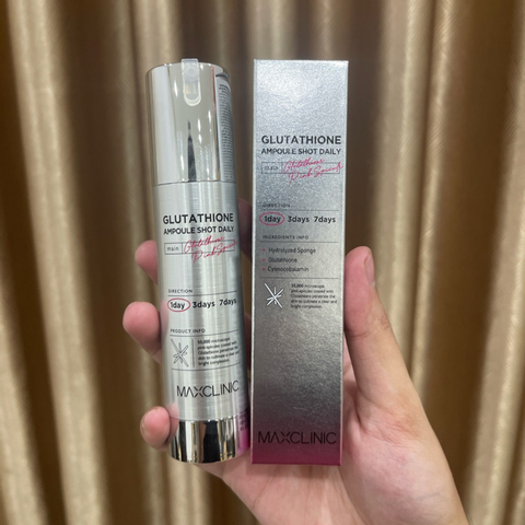 Tinh Chất Vi Kim Dưỡng Trắng Và Cải Thiện Nếp Nhăn Maxclinic Glutathione Ampoule Shot 1 Day / 3 Days Hàn Quốc 50ml