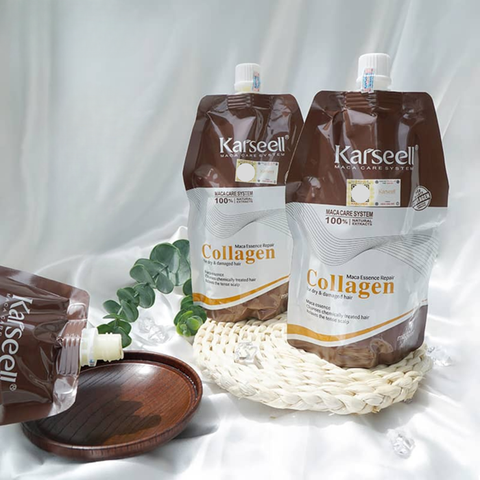 Kem Ủ Tóc Phục Hồi Mượt Mà Collagen KARSEELL 500ml, Dạng Túi