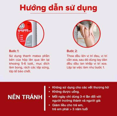 Dầu nóng xoa bóp Antiphlamine lotion Hàn Quốc 100ml chính hãng