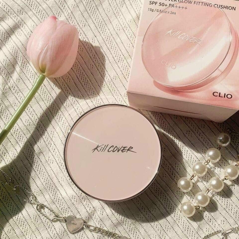Phấn Nước Clio Kill Cover Glow / Glow Fitting Cushion SPF 50+ PA++++ 15g (1 hộp kèm 1 lõi)