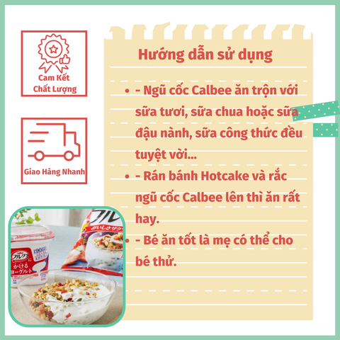 Ngũ cốc trái cây Calbee 600g Nhật Bản Màu trắng