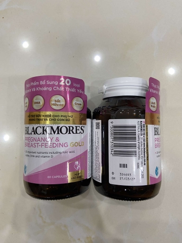 e479 - Blackmore - Viên Uống Cho Bà Bầu & Mẹ Cho Con Bú Pregnancy and Breast-Feeding Gold (60 viên)