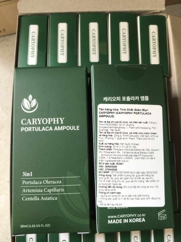 e565 - Caryophy - Tinh Chất Giảm Mụn Caryophy Portulaca Ampolule 30ml