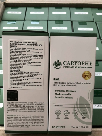 Nước cân bằng không cồn cho da mụn Caryophy Portulaca Toner 300ml