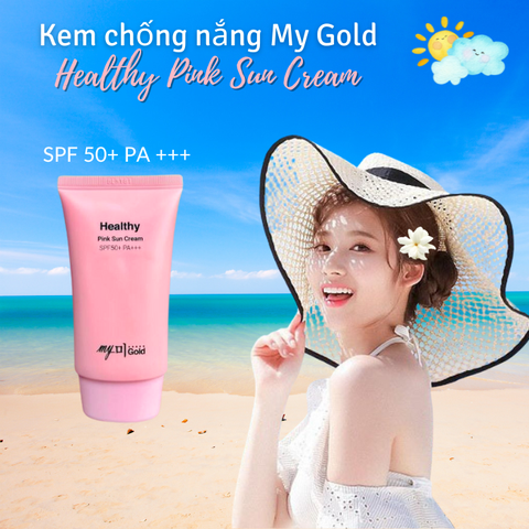 Kem chống nắng My Gold Healthy Pink Sun Cream SPF 50+ PA +++ 50ml