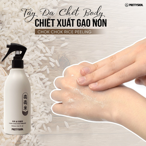 Tẩy tế bào chết body dạng xịt Prettyskin Chok Chok Rice Peeling Pretty Skin 300ml