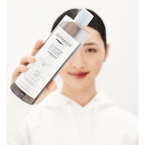 d99 - Nước Tẩy Trang Byphasse Solution Micellaire 500ml Màu Hồng và Xám Than