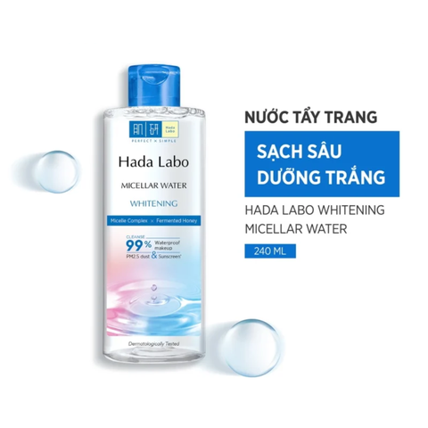 Nước Tẩy Trang Sạch Sâu, Giảm Mụn, Dưỡng Ẩm Da Hada Labo Micellar Water Nhật Bản 240ml