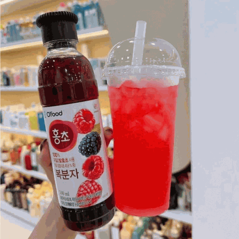 Nước Giấm Uống Hương Trái Cây Mâm Xôi & Lựu Daesang Giúp Hỗ Trợ Giảm Cân, Giữ Dáng, Thanh Lọc Cơ Thể Hàn Quốc 500ml