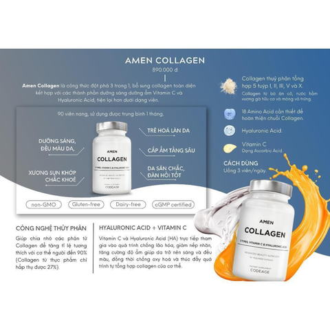 Viên Uống Trắng Da, Chống Lão Hóa CodeAge Liposomal Glutathione/Ovarian/NMN/Vitamin C/Magnesium USA