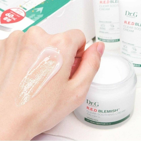 a105 - Dr.G - R.E.D BLEMISH Clear Soothing Cream Bonus Set (Kem dưỡng 70ml + KCN Brightening 20ml)