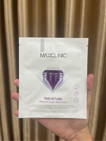 Hộp 4 Miếng Mặt Nạ Cấp Ẩm, Dưỡng Sáng Da Maxclinic Time Return Melatonin Cream Mask Sheets Hàn Quốc 28ml
