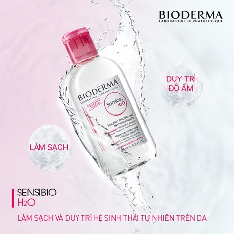 Nước Tẩy Trang Cho Da Nhạy Cảm Và Da Khô Bioderma Sensibio H2O 500ml (Màu hồng)