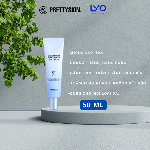 Kem chống nắng nâng tông PrettySkin Diamond Pure Pink Tone-up Sun Cream 50ml