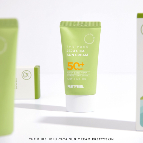 Kem chống nắng Rau Má Prettyskin The pure jeju cica Sun Cream 50ml