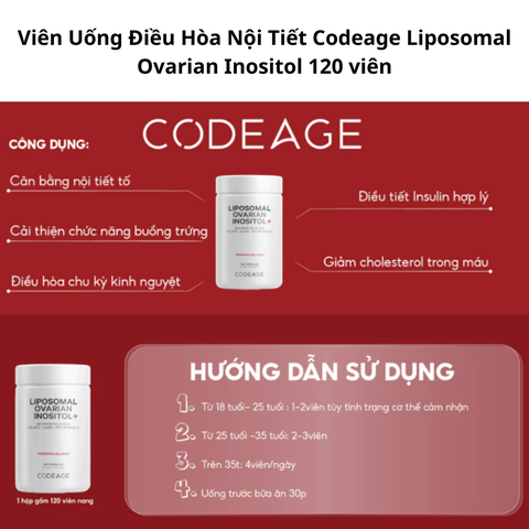 Viên Uống Trắng Da, Chống Lão Hóa CodeAge Liposomal Glutathione/Ovarian/NMN/Vitamin C/Magnesium USA