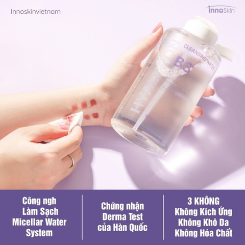 Nước tẩy trang B3 Hyaluron Innoskin 500ml