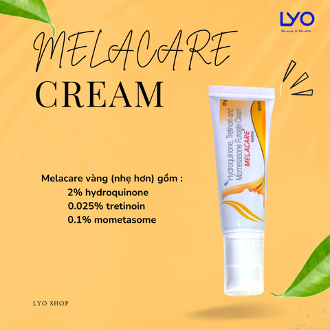 Kem Dưỡng Melacare Ajanta Làm Mờ Thâm Nám, Xóa Tàn Nhang ( màu vàng ) 25g