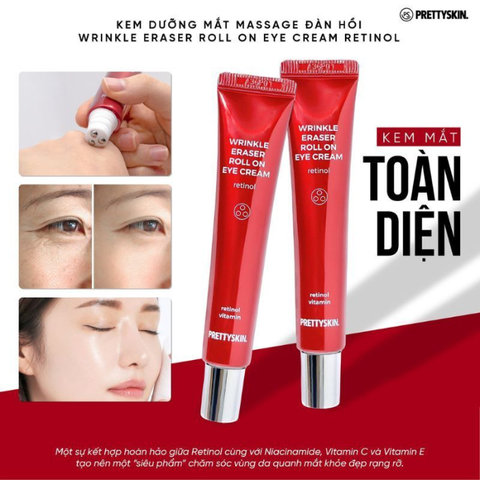 Kem dưỡng mắt Retinol Pretty Skin, Kem mắt Retinol Vitamin Eye Cream Prettyskin 30ml
