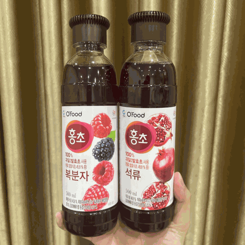 Nước Giấm Uống Hương Trái Cây Mâm Xôi & Lựu Daesang Giúp Hỗ Trợ Giảm Cân, Giữ Dáng, Thanh Lọc Cơ Thể Hàn Quốc 500ml