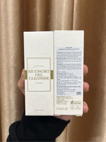 Sữa Rửa Mặt Dịu Nhẹ, Dành Cho Mọi Loại Da I’m from Mugwort Gel Cleanser Hàn Quốc 30ml